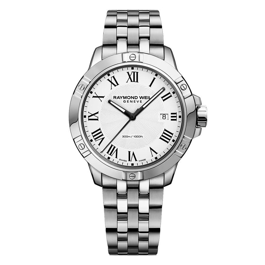 41mm Tango Watch with White Dial in Stainless Steel, Bracelet