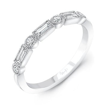 0.41Ct Diamond Partway Band in 14K White Gold
