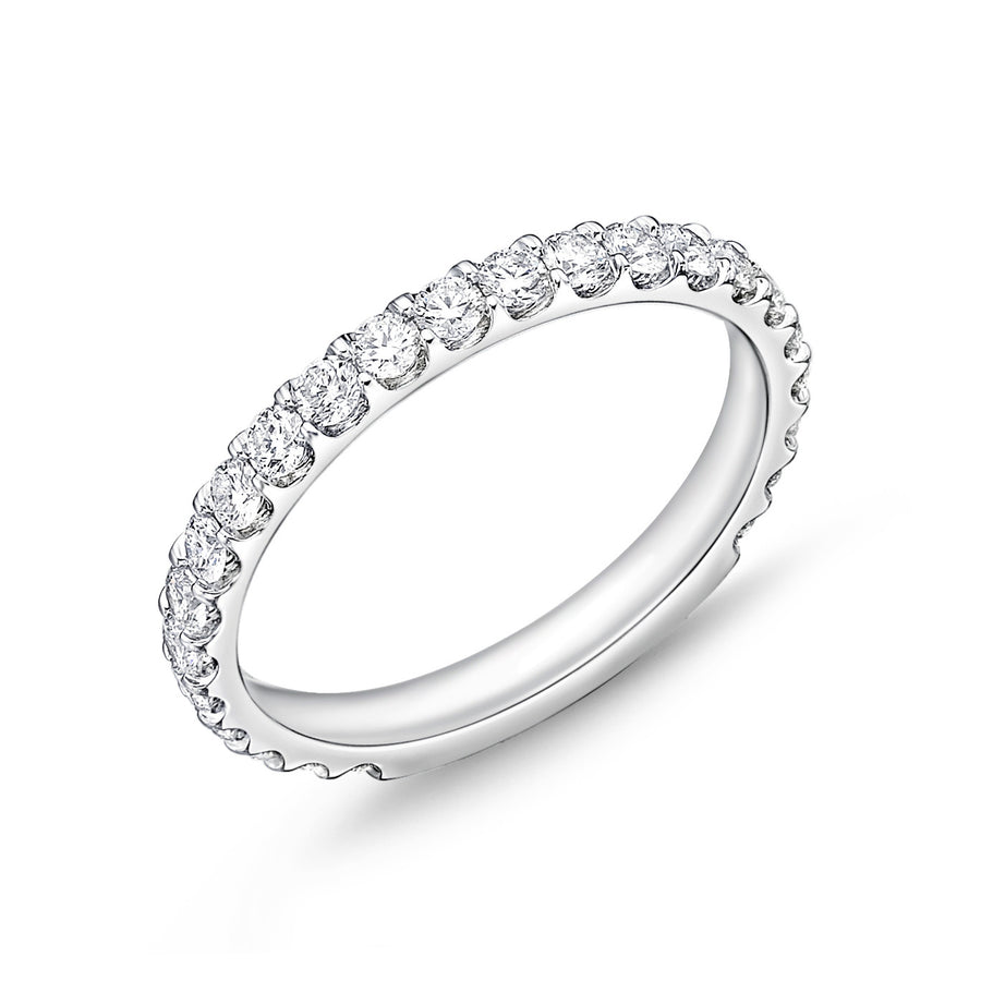 Odessa 0.72-0.81ct Diamond 3/4 Round Band in Platinum, Size 6.5