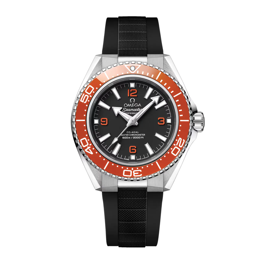 42mm Seamaster Planet Ocean 600M Watch with Black Dial in Stainless Steel, Strap