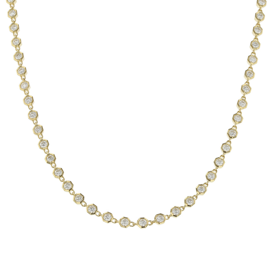 Hex Collection 4.83ct Diamond Necklace in 18K Yellow Gold, 18"