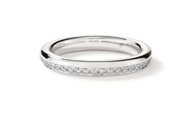 Barre 0.10-0.25ct Diamond Band in 18K White Gold, Size 6.5