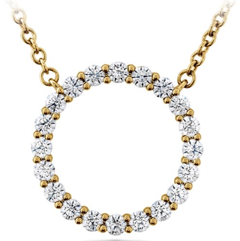 Signature 0.35-0.45ct Diamond Circle Necklace in 18K Yellow Gold, 18"
