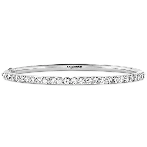 Classic 1.95-2.05ct Diamond Prong Set Bangle in 18K White Gold