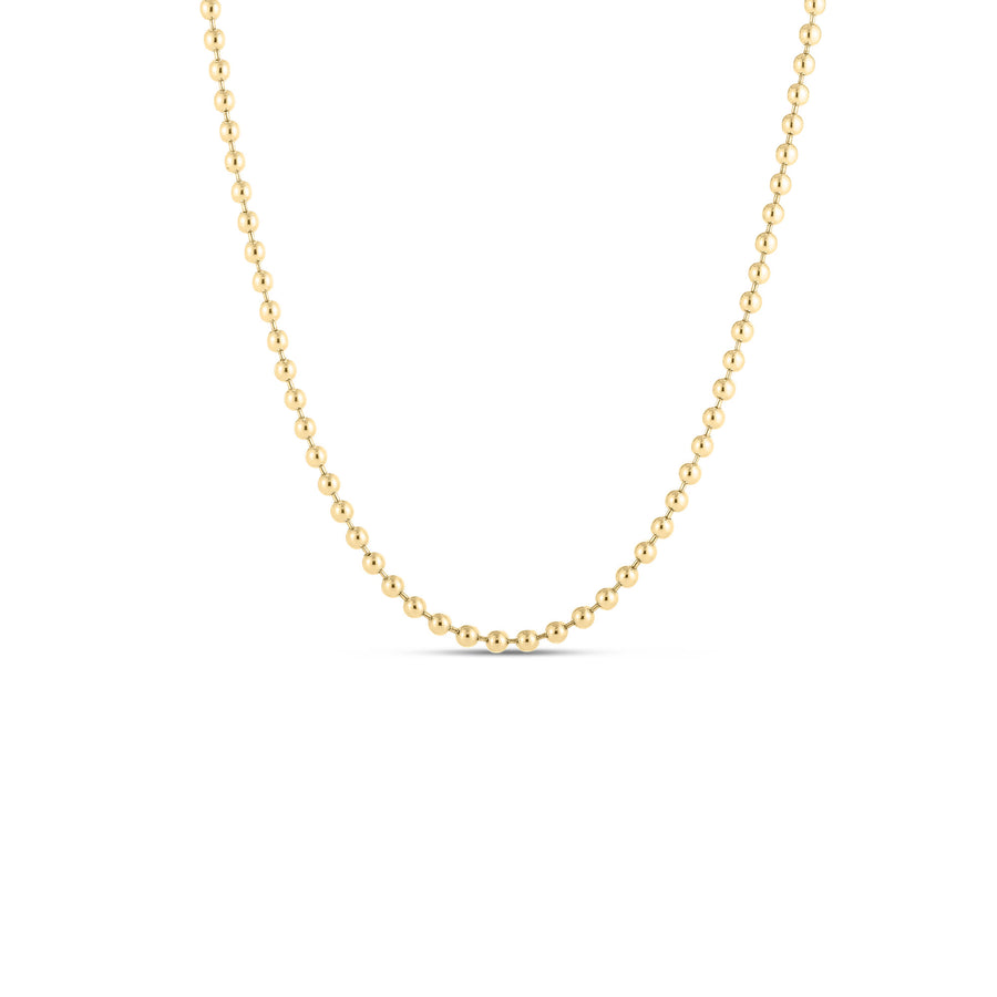 Designer Gold Classic Large Bead Chain in 18K Yellow Gold, 18"