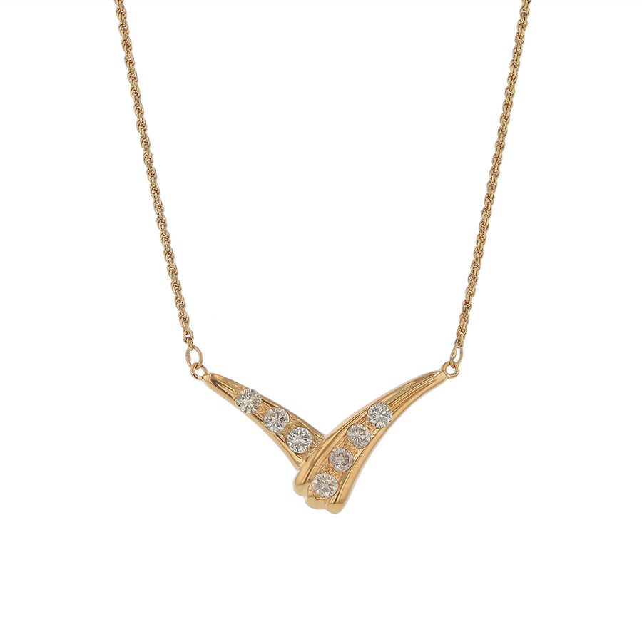 0.98ct Diamond Necklace With Rope Chain in 14k Yellow Gold, 17"