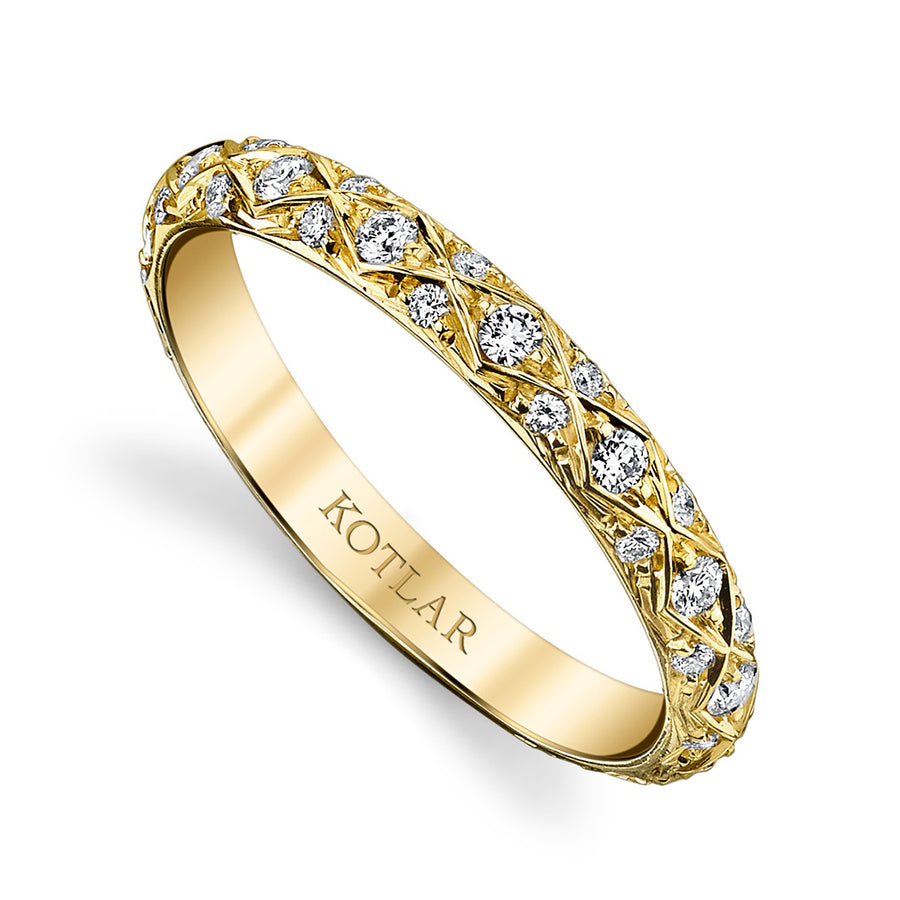 Artisan Pave Criss Cross Diamond Band