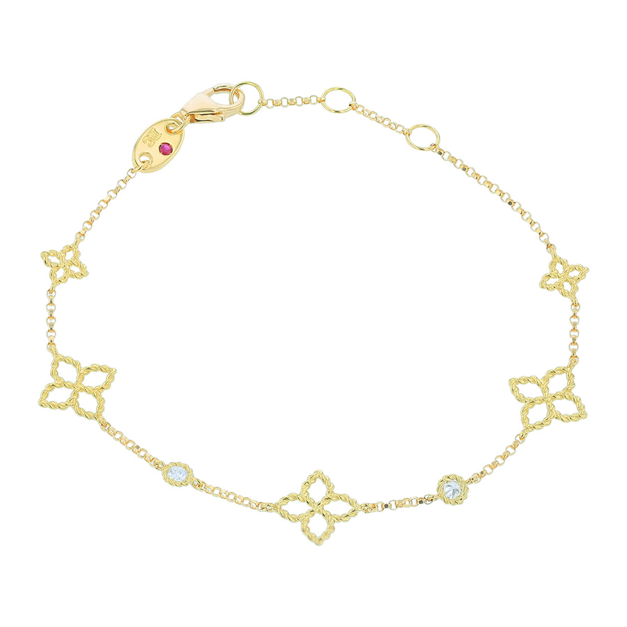 Principessa 0.06ct Diamond Bracelet in 18K Yellow Gold