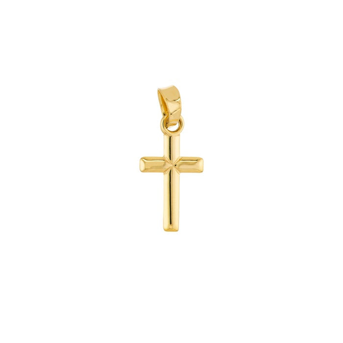 Small Cross Pendant in 14K Yellow Gold, without chain