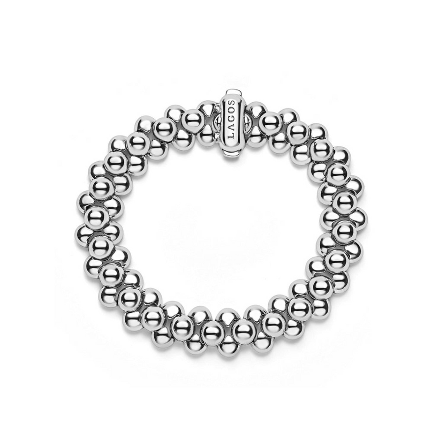 Caviar Bubbly 12mm Bracelet in Sterling Silver, 7"