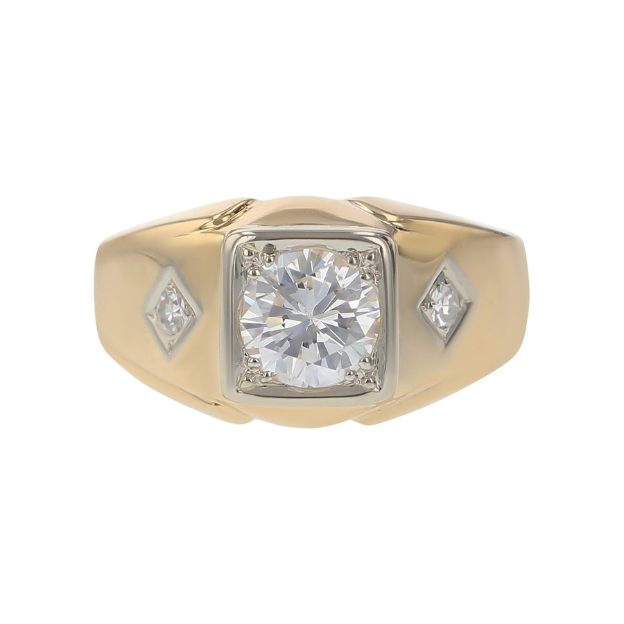 1.01ct Diamond Ring in 14K Yellow and White Gold
