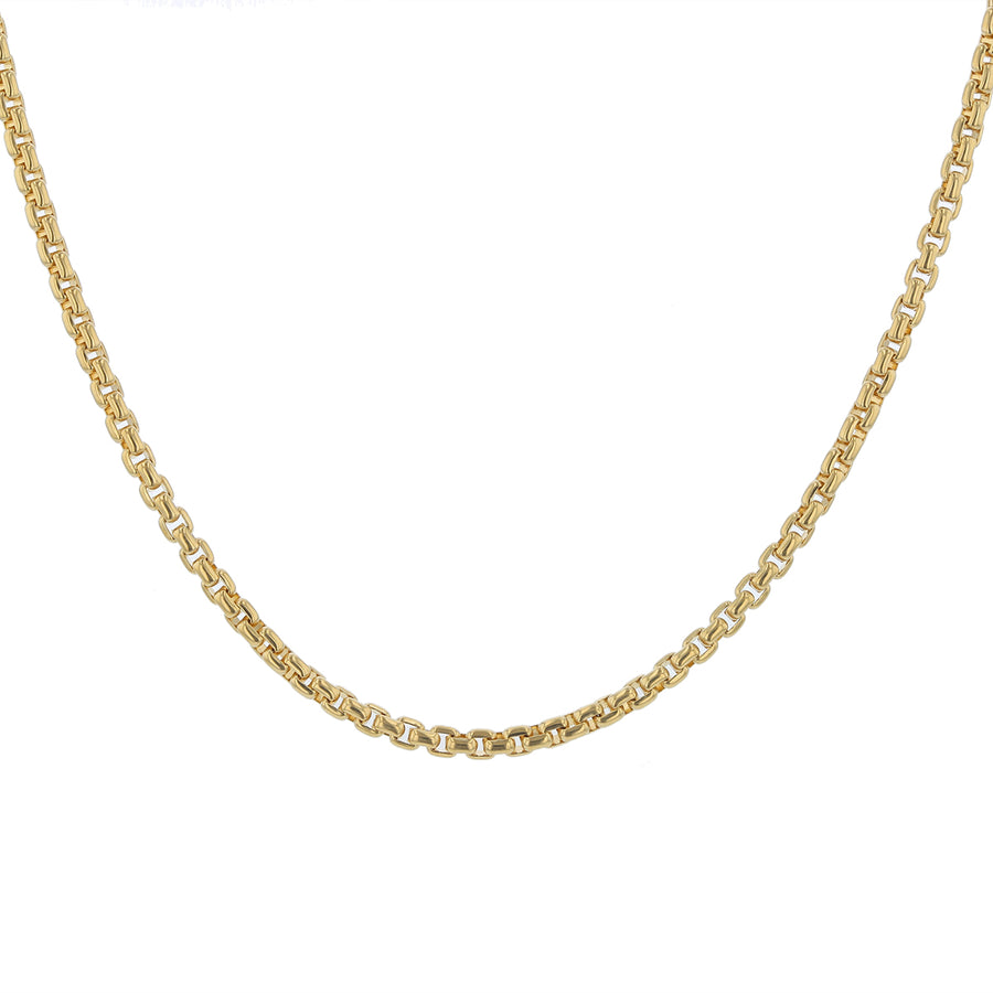 2.6mm Box Chain in 18k Yellow Gold in 18k Yellow Gold, 23.5"