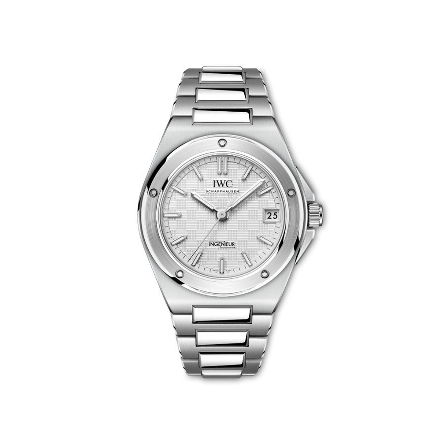35mm Ingenieur Automatic Watch with Silver Dial in Stainless Steel, Bracelet