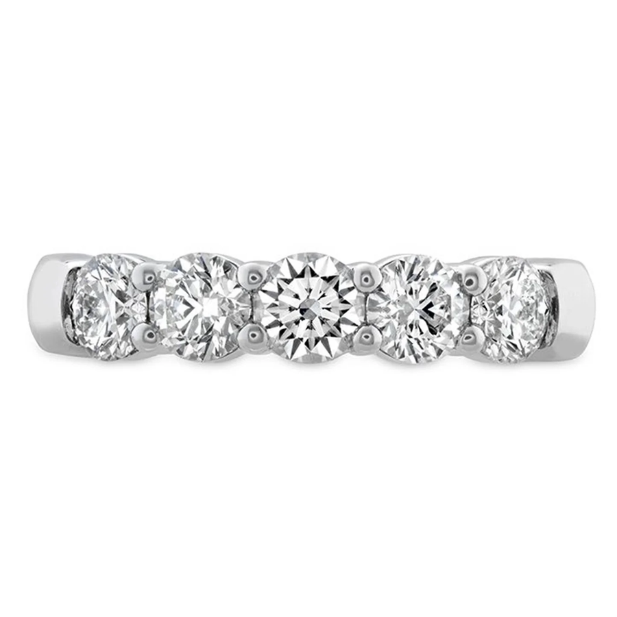 0.41-0.55ct Diamond Signature 5-Stone Band in Platinum, Size 6.5