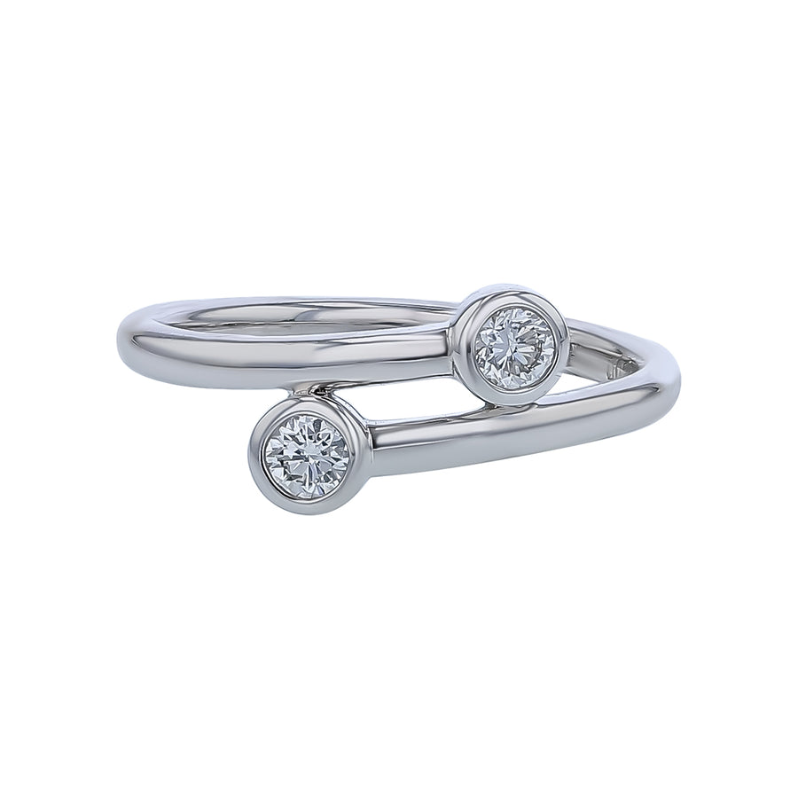 0.21ct Diamond Ring in 14K White Gold, size 6