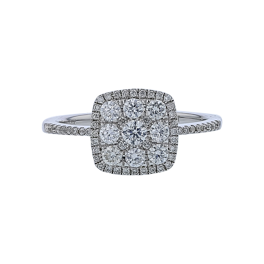 0.59ct Diamond Ring in 14K White Gold, size 6