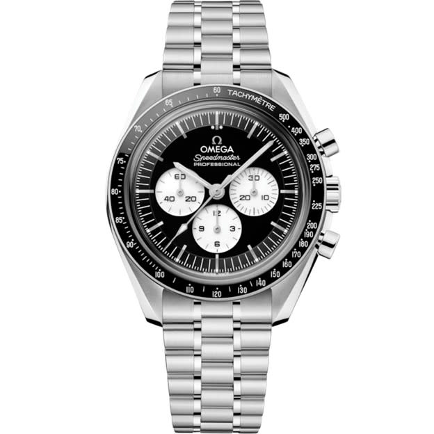 42mm Speedmaster Moonwatch Professional Watch with Black Dial in Stainless Steel, Bracelet