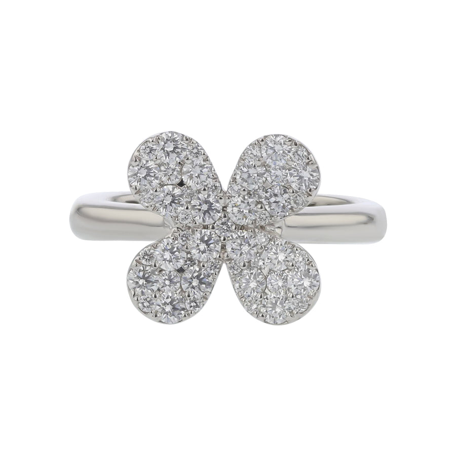 Salavetti 0.94ct Diamond Ring in 18K White Gold, Size 6.5