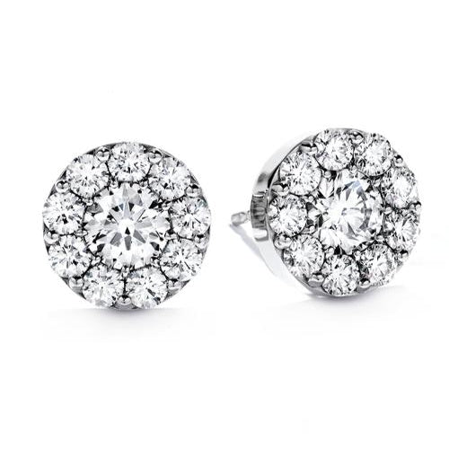 Fulfillment 2.95-3.05ct Diamond Round Earrings in 18K White Gold