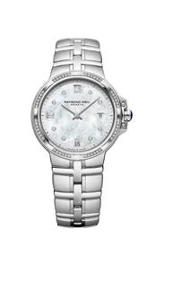 30mm Parsifal Watch with Mother of Pearl Dial in Stainless Steel, Bracelet