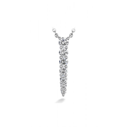 Identity 0.43-0.50ct Diamond Drop Necklace in 18K White Gold, 18"