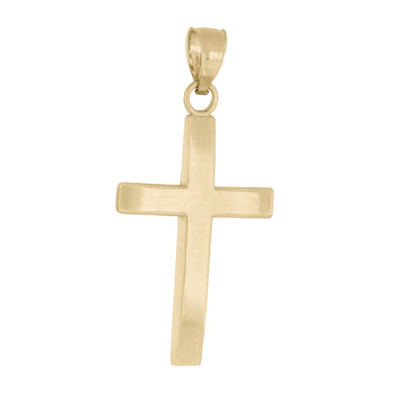 Simple Cross Pendant only in 14K Yellow Gold