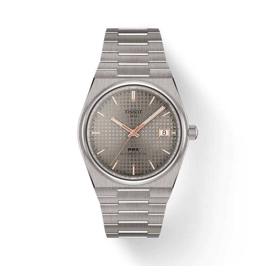 38mm PRX Watch with Anthracite Dial in Titanium, Bracelet
