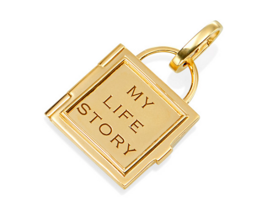 Lucky Life Story Book Charm Only in 18k Yellow Gold