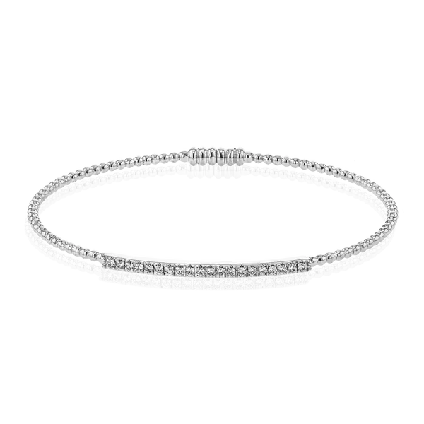 0.26ct Diamond Bangle Bracelet in 18K White Gold