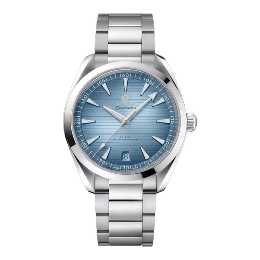 41mm Seamaster Aqua Terra 150M Watch with Blue Ice Dial in Stainless Steel, Bracelet