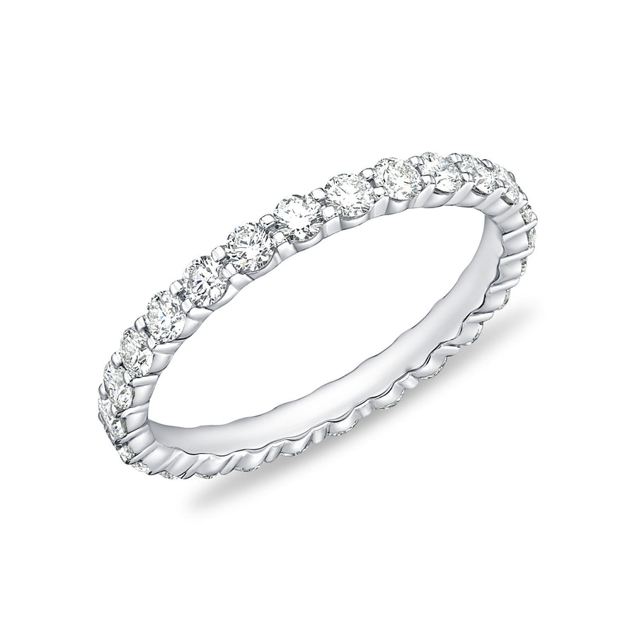Petite Prong 0.93-1.09ct Diamond Eternity Band in Platinum, Size 6.5
