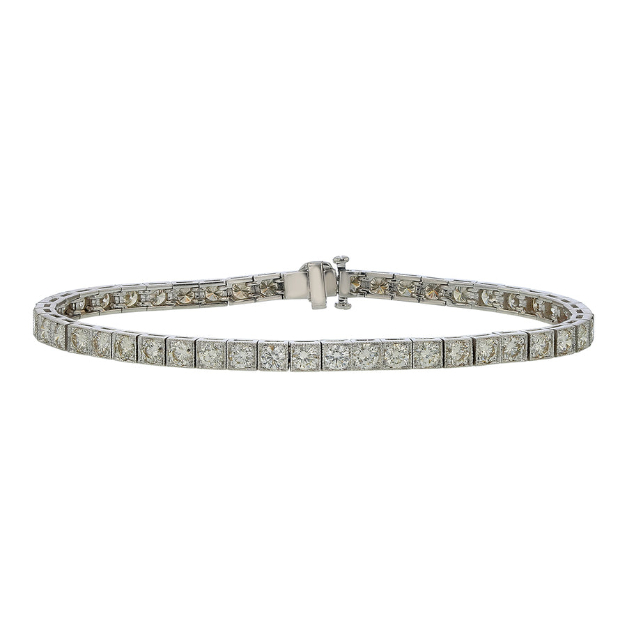 Sophia D 5.28ct Diamond Straight Row Block Bracelet in Platinum