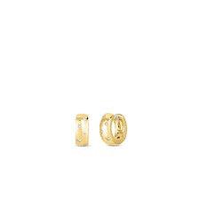 18K Gold Diamond Huggy Earrings