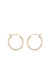 1.5x20mm Tube Hoop Earrings in 14K Rose Gold
