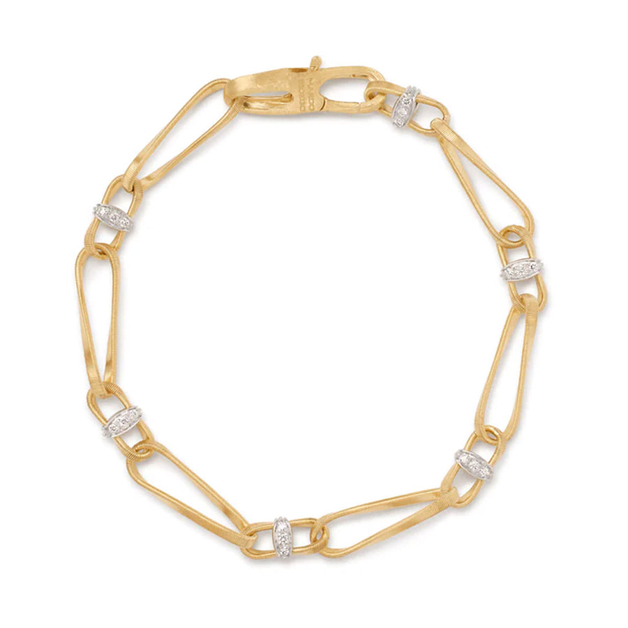 Marrakech Onde 0.26ct Diamond Link Bracelet in 18K Yellow Gold, 7.5"
