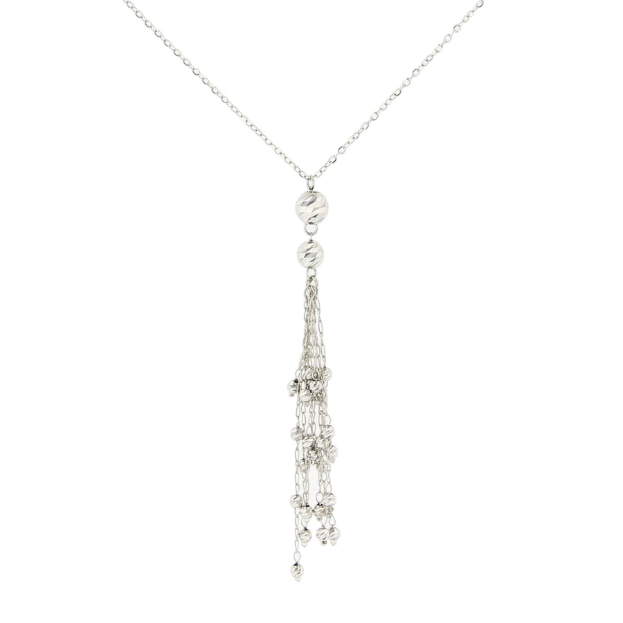 Tassle Pendant in Platinum on 24" adjustable chain