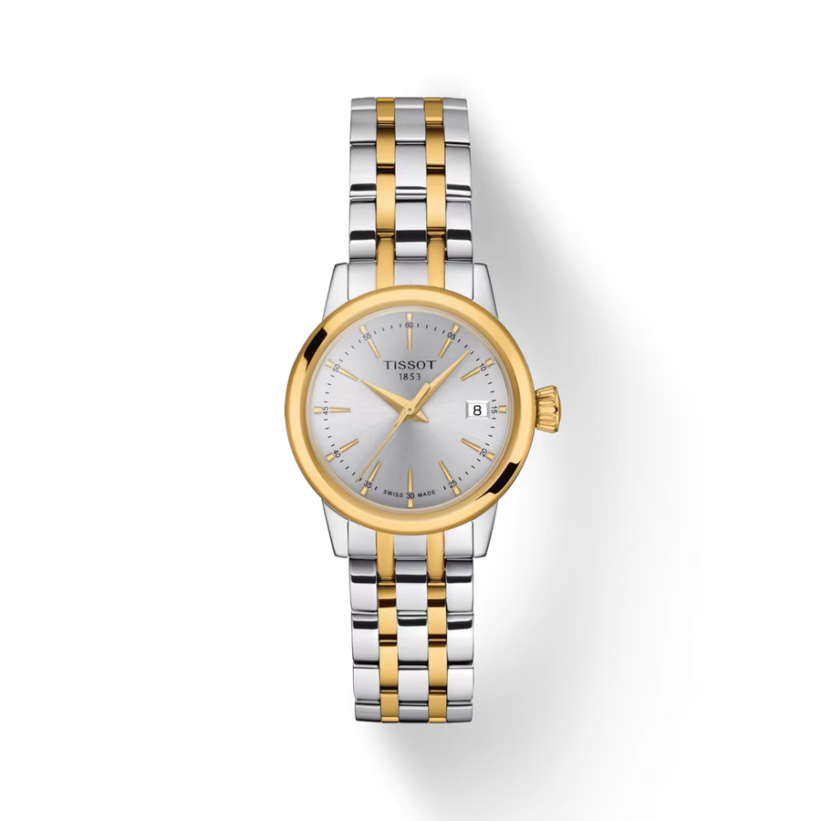 28MM SS/18KY QUARTZ CLASSIC DREAM LADY WITH SILVER INDEX DIAL AND DATE WITH BRACELET