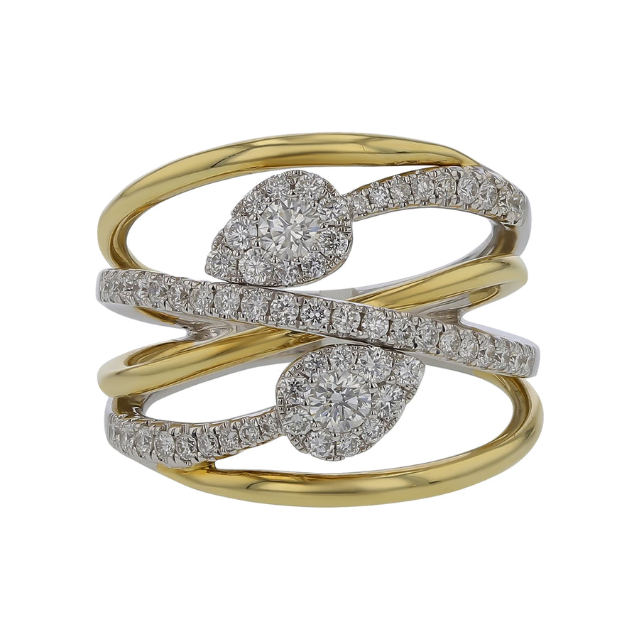 0.85ct Diamond Ring in 14K Yellow and White Gold, Size 7