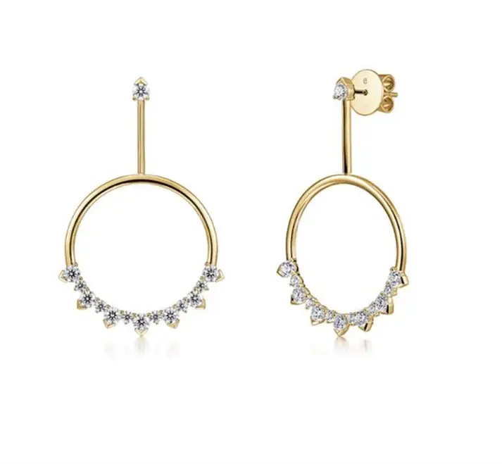 Aerial Sunrise 1.95-2.09ct Diamond Drop Earrings in 18K Yellow Gold
