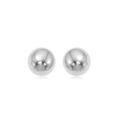 Ball Stud Earrings in 14K White Gold