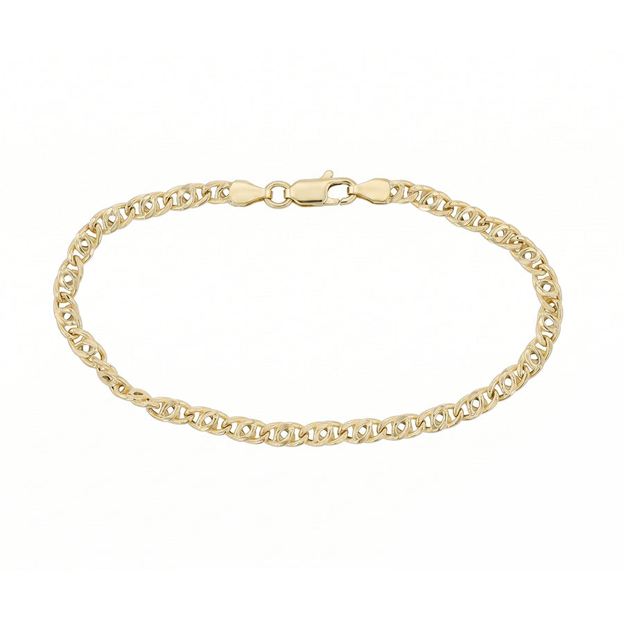 Flat Link Bracelet in 18K Yellow Gold 8"