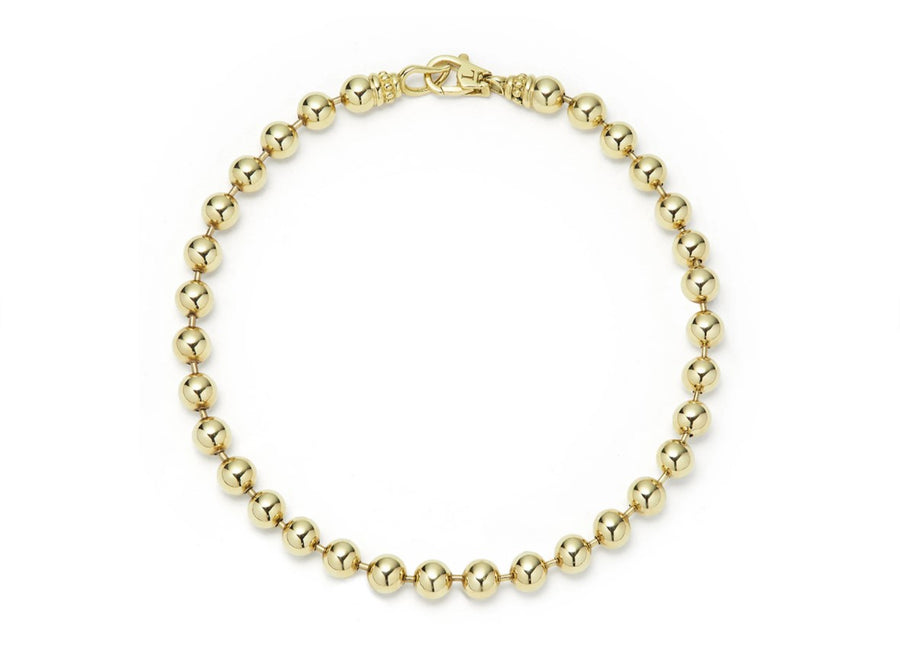 Anthem 5mm Ball Chain Bracelet in 18K Yellow Gold, Size 8