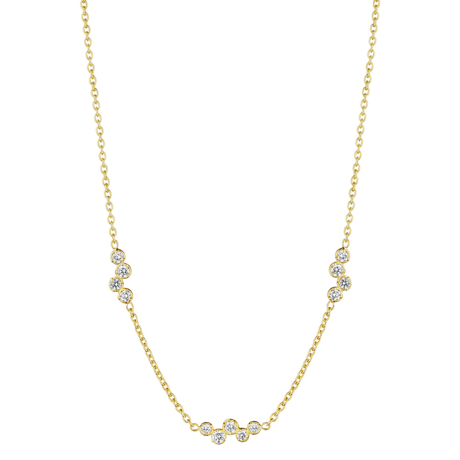 Stardust 0.58Ct Diamond Station Necklace in 18k Yellow Gold, 18inch