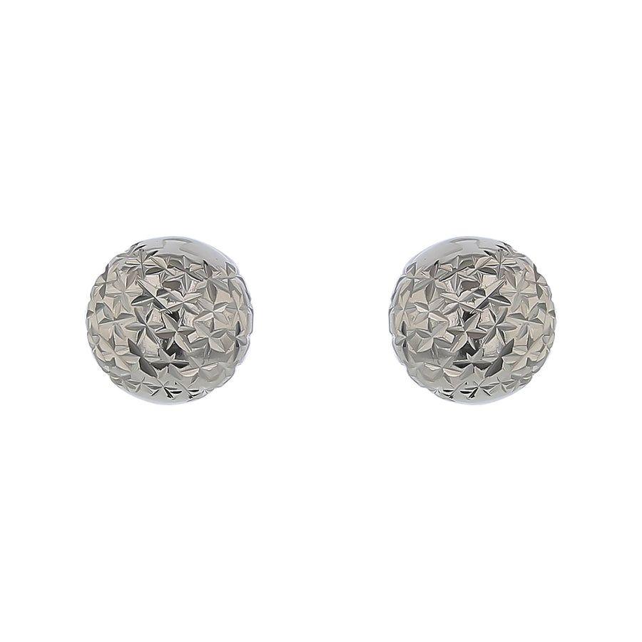 Lunar Textured Studs in Platinum, 6.4mm