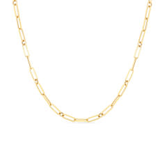 Paperclip Chain in 18K Yellow Gold, 22"