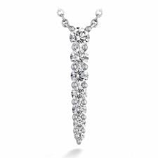 Identity 0.43-0.50ct Diamond Drop Necklace in 18K White Gold, 18"