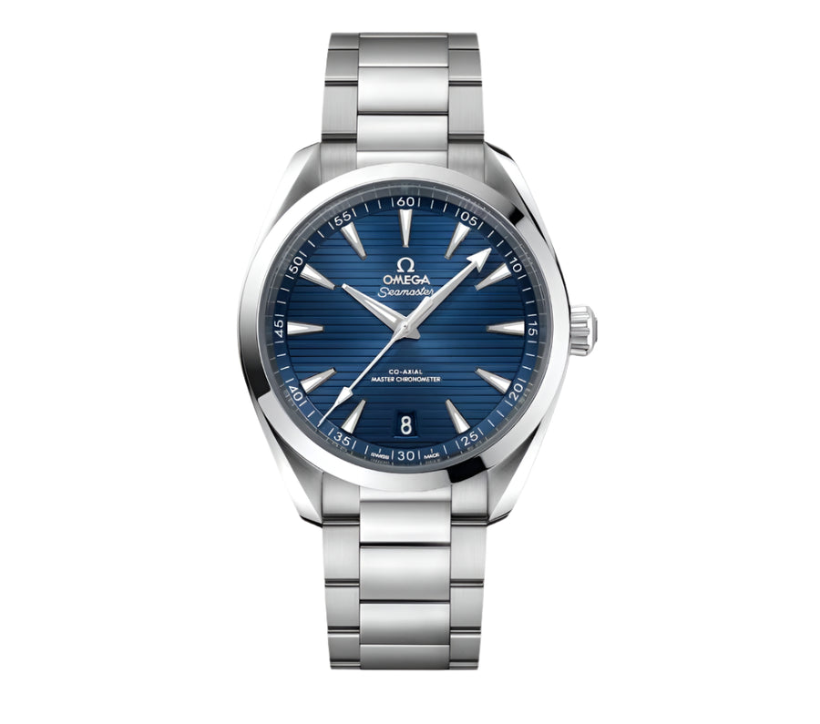 41mm Seamaster Aqua Terra 150M Watch in Stainless Steel with Blue Dial, Bracelet