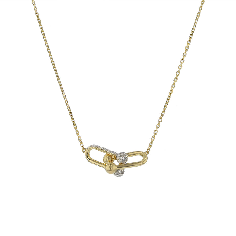 0.26ct Diamond Necklace in 14K Yellow and White Gold, 18"