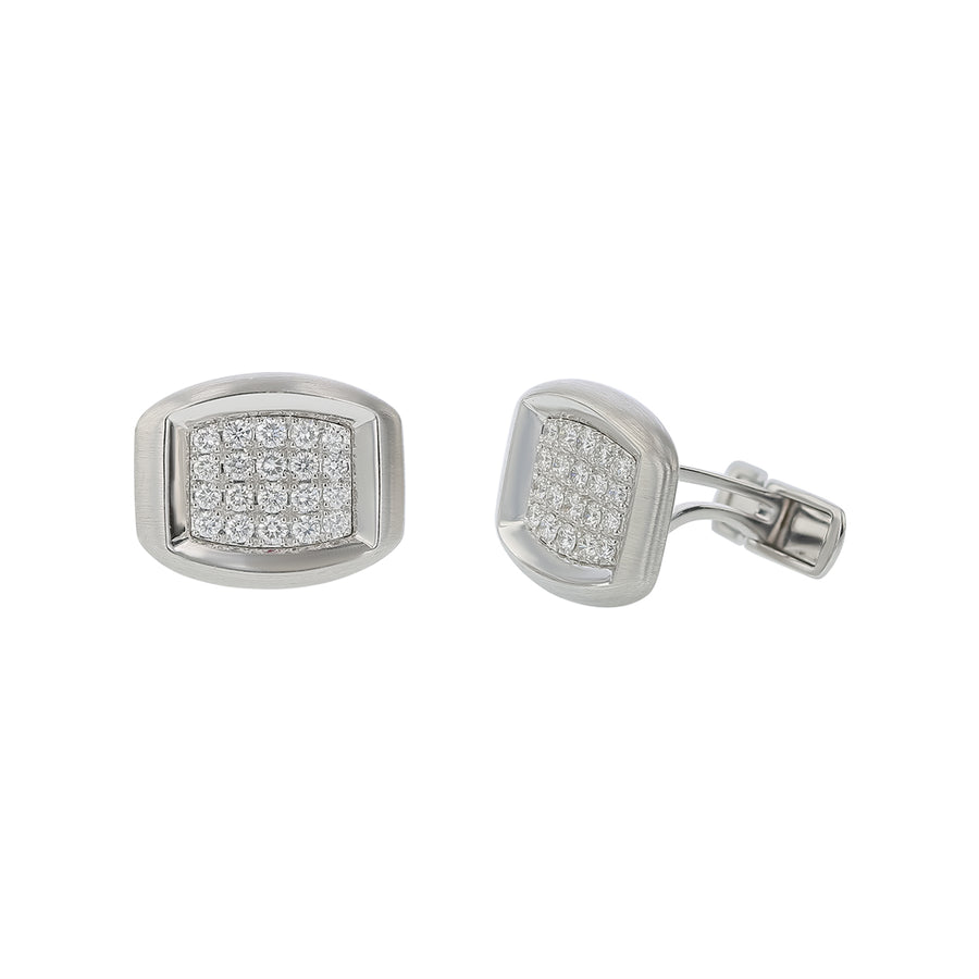1.08ct Diamond Cuff Links in 18K White Gold