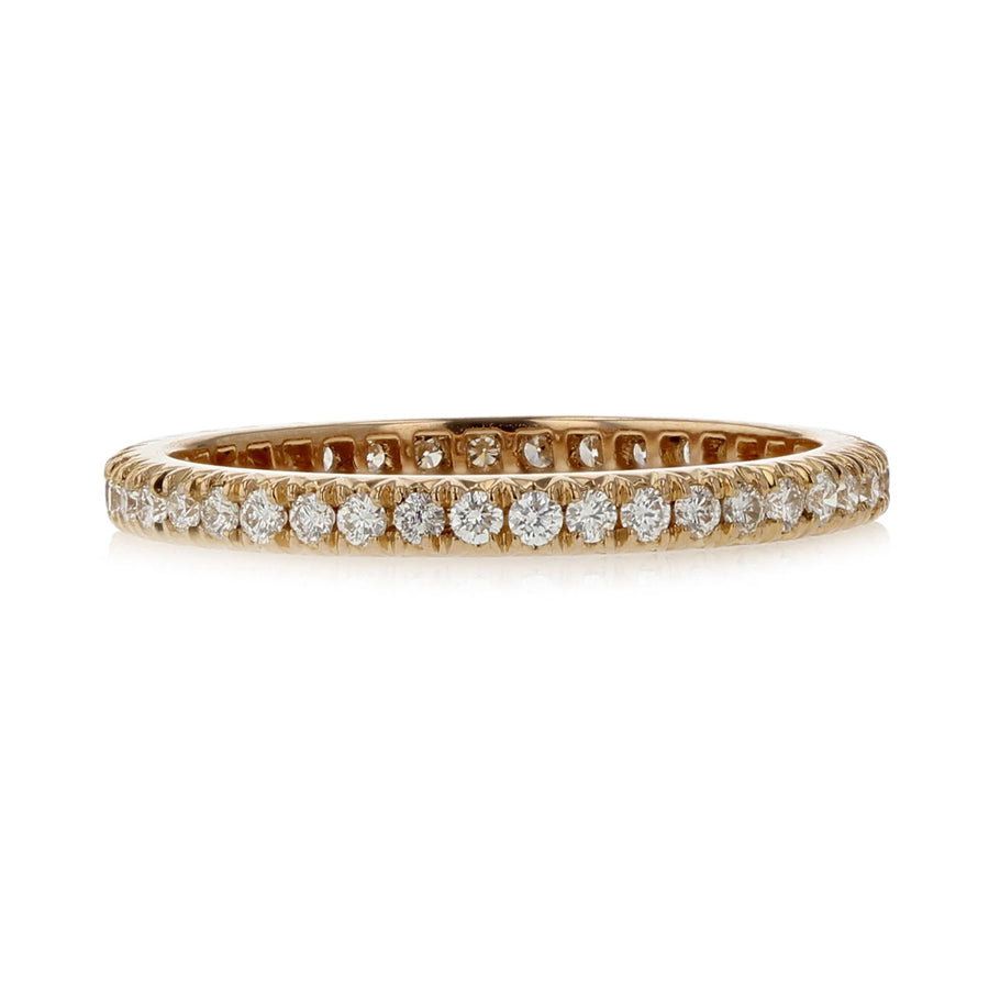 0.42ct Diamond Eternity Band in 20K Rose Gold, Size 6.5